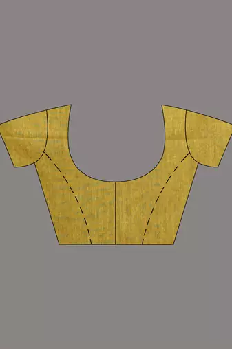 Corn yellow cotton soft saree with stripe pattern