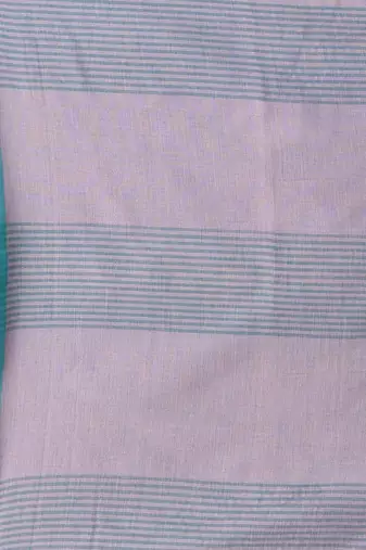 Grey cotton soft saree with stripe pattern