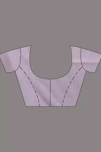Grey cotton soft saree with stripe pattern