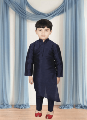 Art silk kurta churidar for kid"s 1