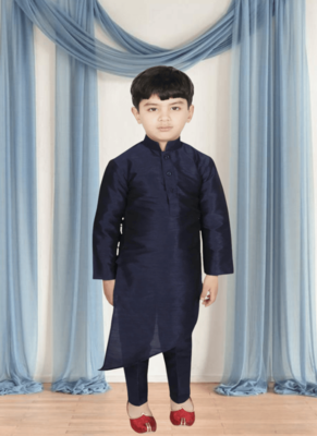 Art silk kurta churidar for kid"s 2