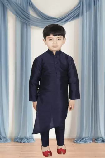 Art silk kurta churidar for kid"s