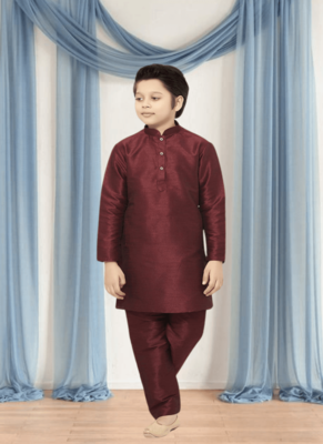Art silk kurta churidar for kid"s 2