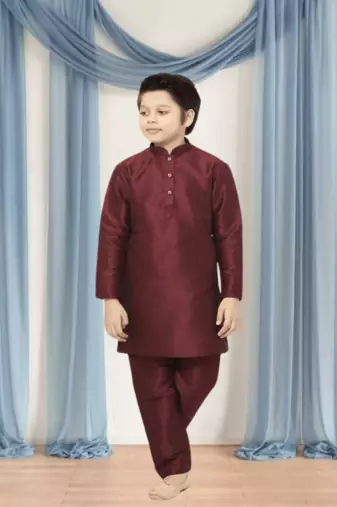 Art silk kurta churidar for kid"s