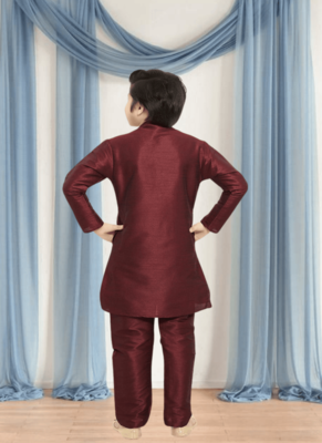 Art silk kurta churidar for kid"s 4