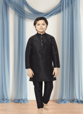 Art silk kurta churidar for kid"s 2