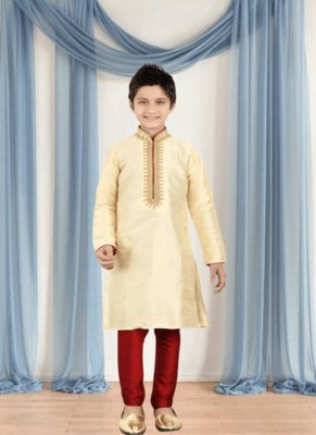 Art silk kurta churidar for kid"s 1