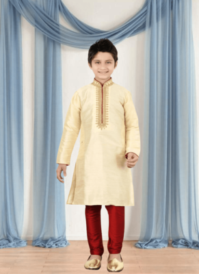 Art silk kurta churidar for kid"s 2