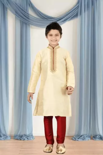 Art silk kurta churidar for kid"s