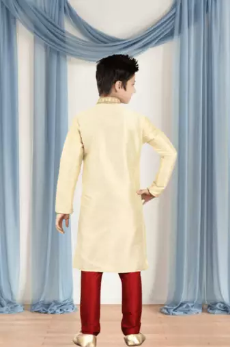 Art silk kurta churidar for kid"s