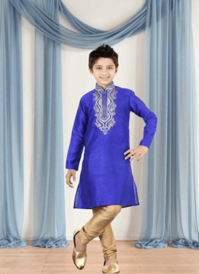 Art silk kurta churidar for kid"s 1