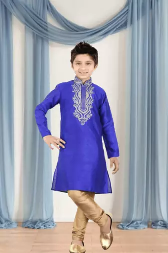 Art silk kurta churidar for kid"s