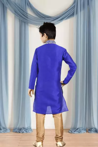 Art silk kurta churidar for kid"s