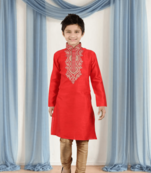 Art silk kurta churidar for kid"s
