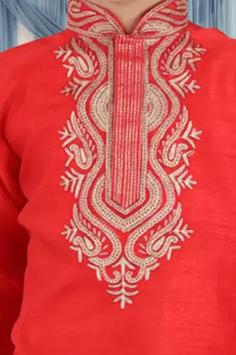 Art silk kurta churidar for kid"s