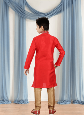 Art silk kurta churidar for kid"s 4
