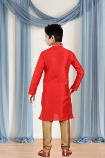 Art silk kurta churidar for kid"s