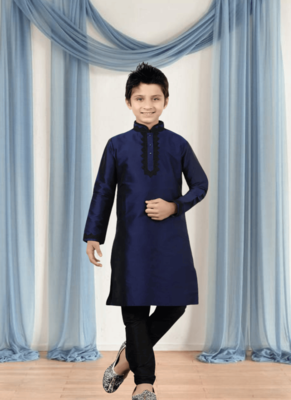 Art silk kurta churidar for kid"s 1