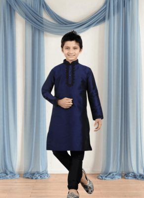 Art silk kurta churidar for kid"s 2