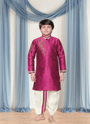 Art silk kurta patiala for kid"s 2