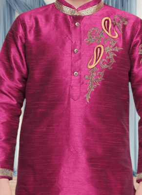 Art silk kurta patiala for kid"s 3