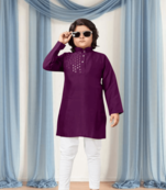 Art silk kurta churidar for kid"s