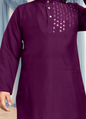 Art silk kurta churidar for kid"s 3