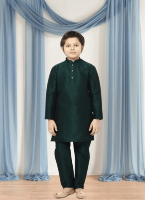Art silk kurta churidar for kid"s 1