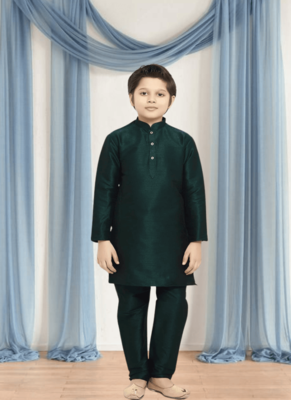 Art silk kurta churidar for kid"s 2