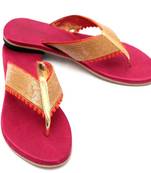 Gorgeous Gaji Silk Pompom Flat