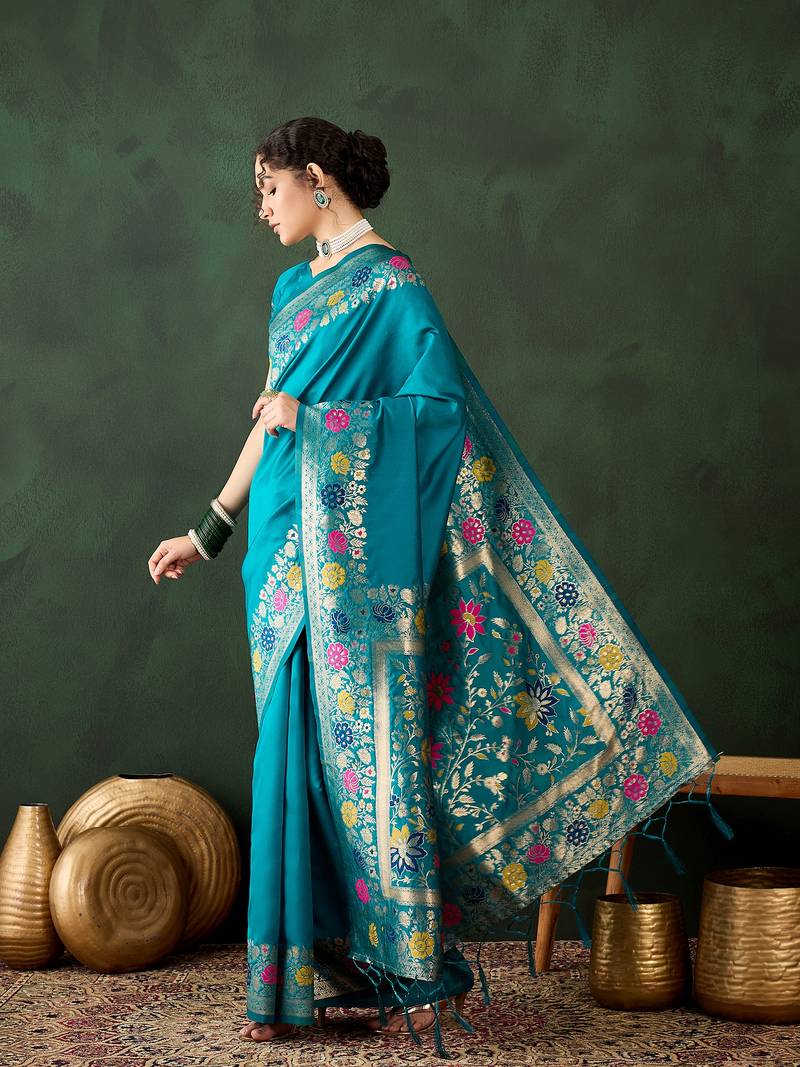 Rama poly silk jacquard saree
