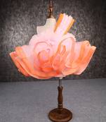 Orange pink falling petals dress