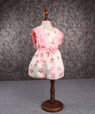 Flower print pink dress 2