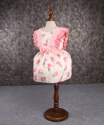 Flower print pink dress 3