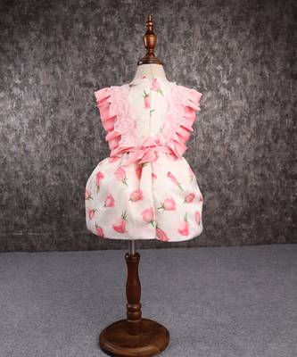 Flower print pink dress 4