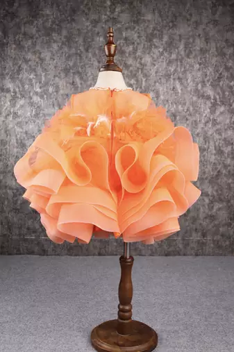Orange feather dress