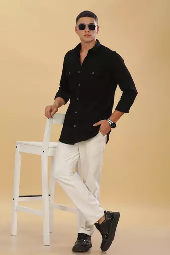 Kuons avenue men's slim fit casual denim shirt | denim shirt for men