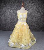 Yellow white beautiful lehenga set