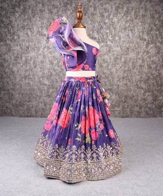 Floweral print lehenga set 2