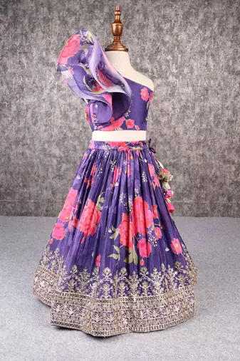 Floweral print lehenga set