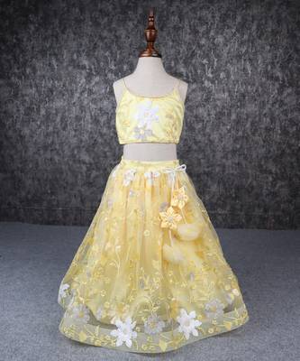 Yellow white beautiful lehenga set 2