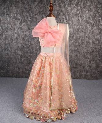 Classy multicoloured embroidered lehenga set 2