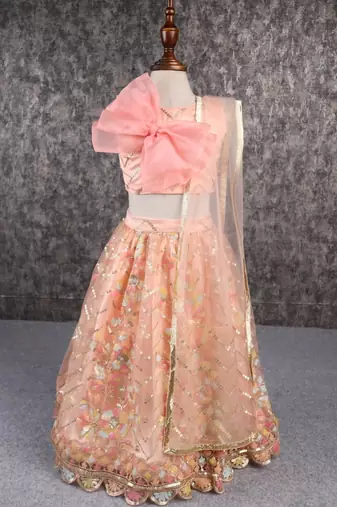 Classy multicoloured embroidered lehenga set