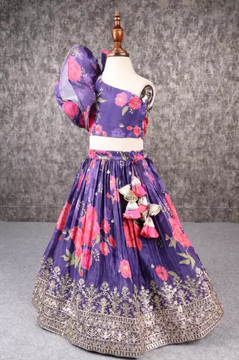 Floweral print lehenga set