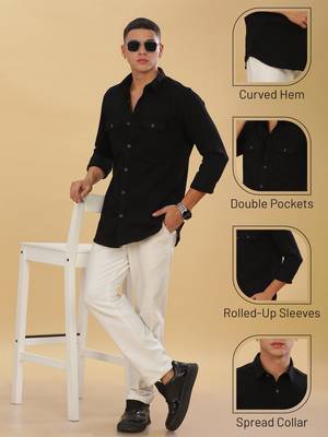 Kuons avenue men's slim fit casual denim shirt | denim shirt for men 5