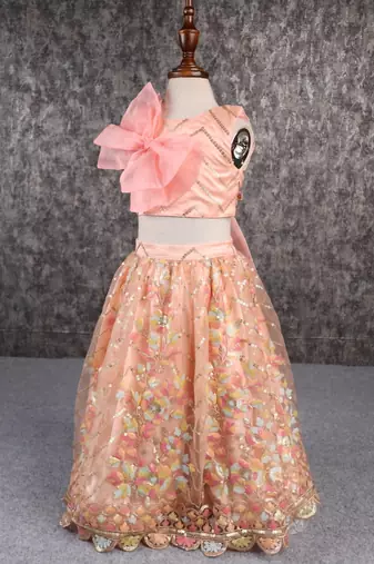 Classy multicoloured embroidered lehenga set