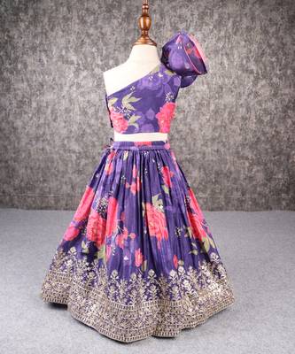 Floweral print lehenga set 4