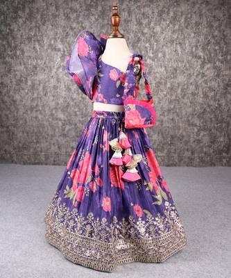 Floweral print lehenga set 5
