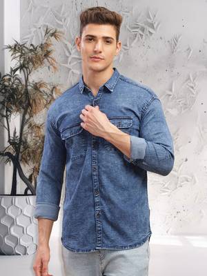 Kuons avenue men's slim fit casual denim shirt | denim shirt for men 1