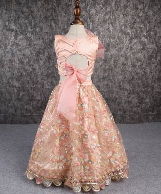 Classy multicoloured embroidered lehenga set 5